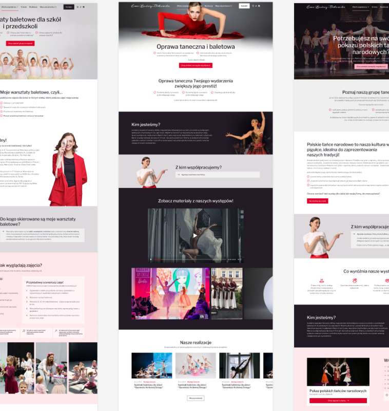Pani Baletka – Projekt graficzny strony