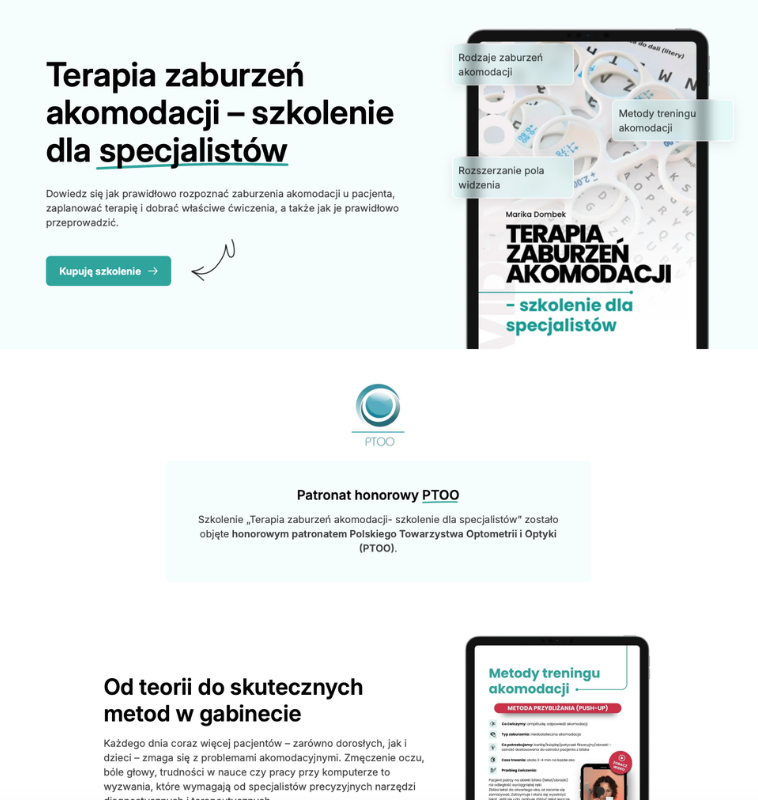 Marika Dombek – Strona sprzedażowa szkolenia